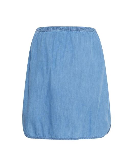 Ichi Blue Denim Skirts