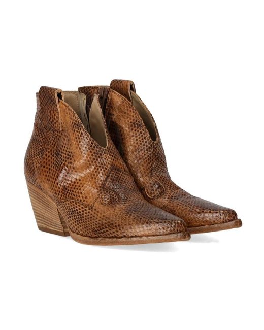 Elena Iachi Brown Cowboy Boots