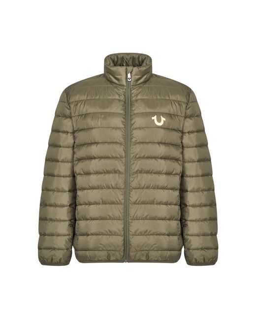 True Religion Jassen ,Groen ,Polyester Logo Pufferjas Kalamata Ritssluiting in het Green voor heren