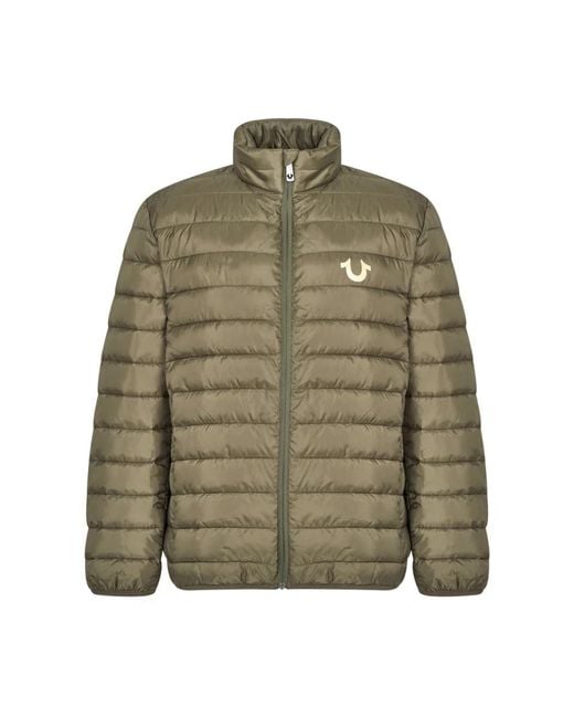 True Religion Jassen ,Groen ,Polyester Logo Pufferjas Kalamata Ritssluiting in het Green voor heren