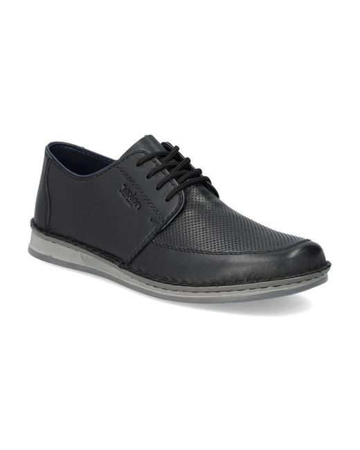 Rieker Black Laced Shoes for men