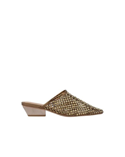 Alma En Pena. Brown Heeled Mules