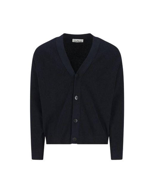 Stone Island Truien & Vesten ,Blauw ,Katoen Soft Cotton Cardigan in het Blue voor heren