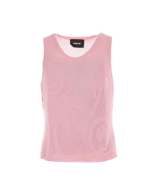 Barrow Pink Sleeveless Tops
