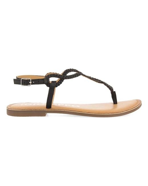 Gioseppo Brown Flat Sandals