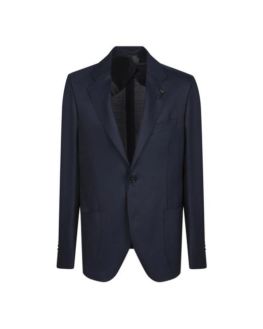 Lardini Jassen ,Blauw ,Wol Blauwe Blazer Voor Mannen Aw 25 in het Blue voor heren