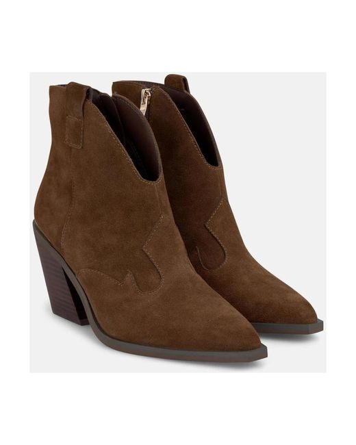 Alma En Pena. Brown Cowboy & Biker Boots