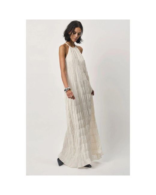 Dante 6 White Boho-Chic Halter Maxikleid