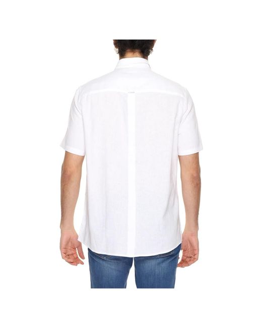Antony Morato Kurzarm leinenmischhemd in White für Herren