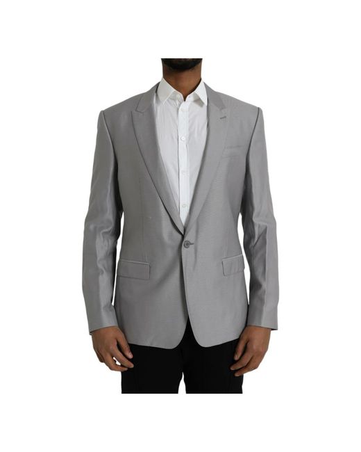 Dolce & Gabbana Gray Blazers for men