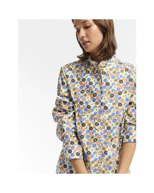 Ines De La Fressange Paris White Eugène blumenshirt