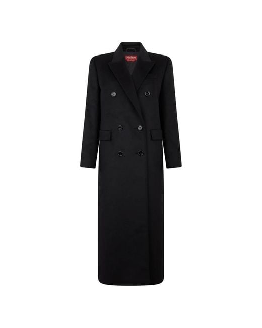 Max Mara Black Double-Breasted Coats