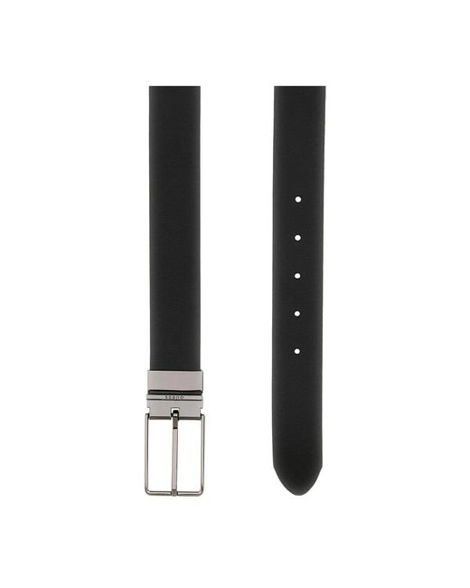 Guess Accessoires ,Zwart ,Zwarte Leren Riem Met Klassieke Gesp in het Black voor heren