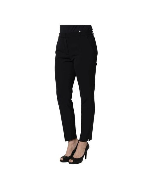 Peserico Black Slim-Fit Trousers