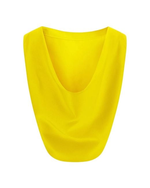 Balenciaga Yellow Sleeveless Tops