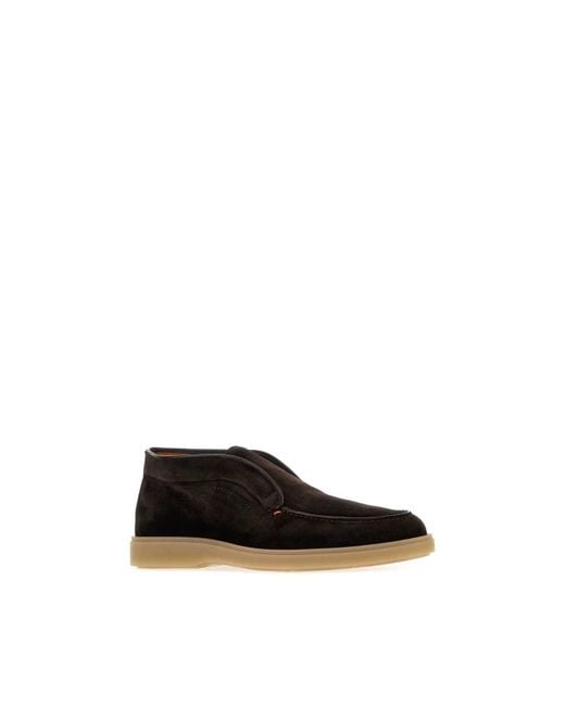 Santoni Black Loafers for men