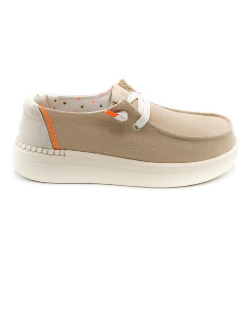 Chambray sandsheel rise sneakers Hey Dude de color Natural