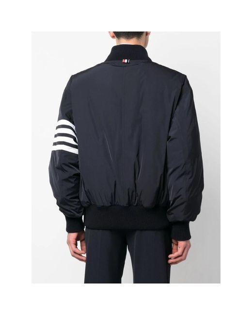 Thom Browne Blue Bomber Jackets for men