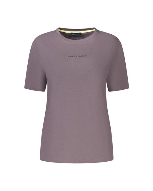 North Sails T-Shirt Met Ton-Sur-Ton Logo in het Purple