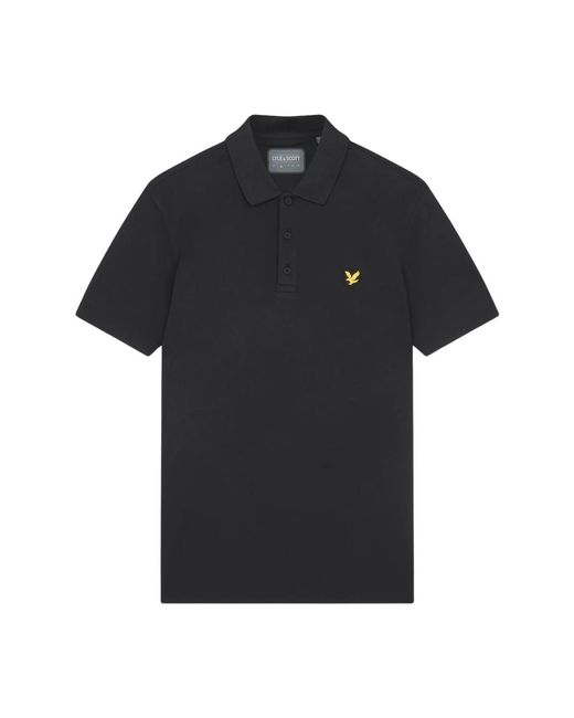 Golf tech polo shirt di Lyle & Scott in Black da Uomo