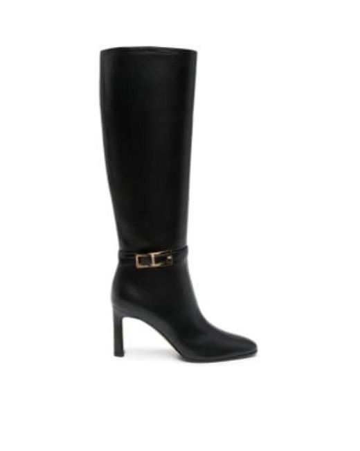 Sergio Rossi Black Nora 80mm Knee-high Leather Boots