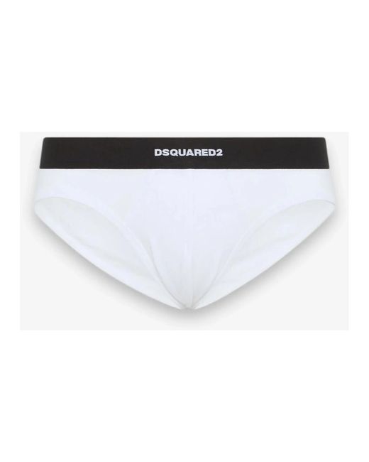 DSquared² Ondergoed ,Wit ,Katoen 2-Pack Briefs Met Gedurfd Ontwerp in het White voor heren