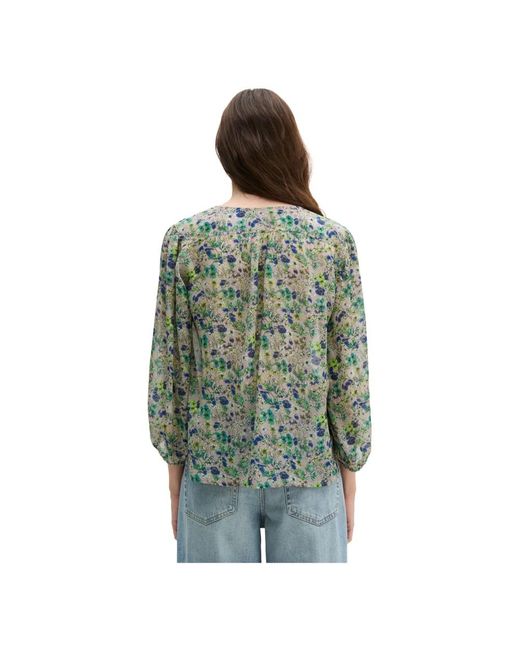 Marc O' Polo Geweven Blouses Lange Mouw in het Green