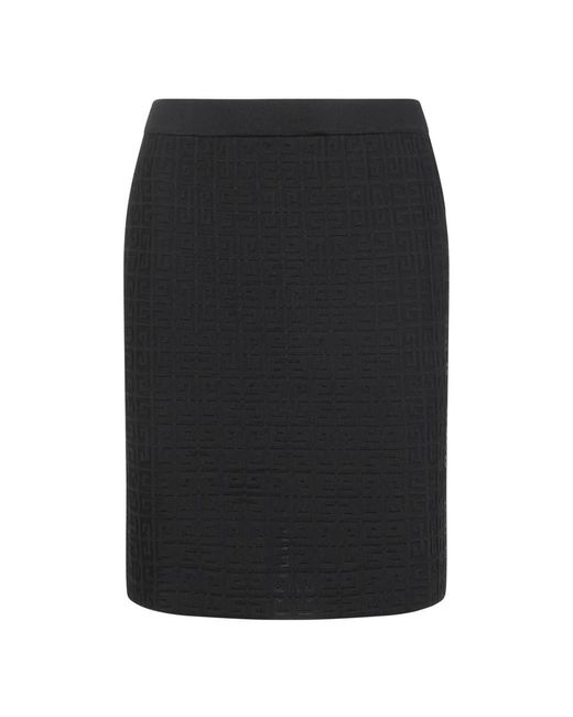 Givenchy Geometric Knit Pencil Skirt in het Black