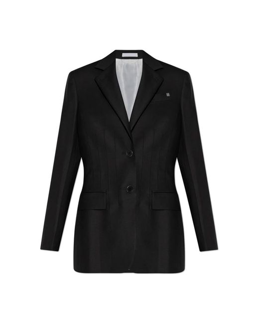 Helmut Lang Wollen Blazer in het Black