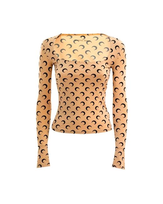 Long Sleeve Tops di MARINE SERRE in Brown