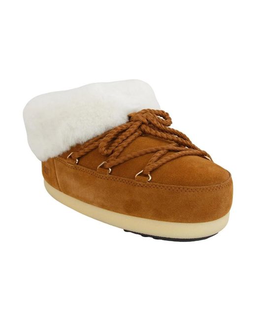 Moon Boot Brown Evx Suede Mule