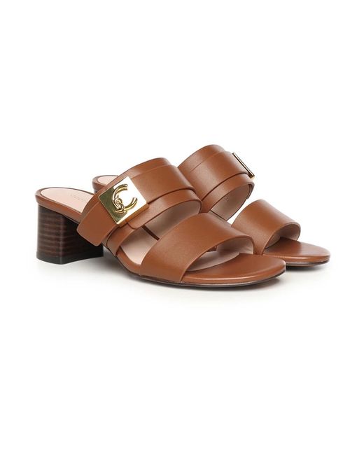 Coccinelle Brown Heeled Mules