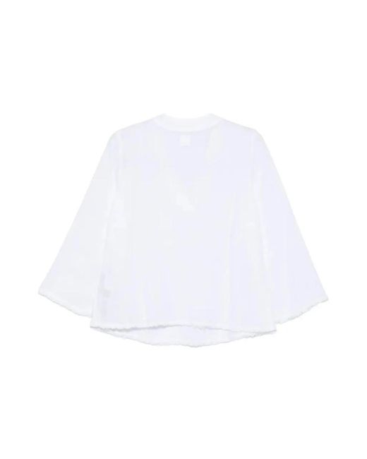 120% Lino White Blouses