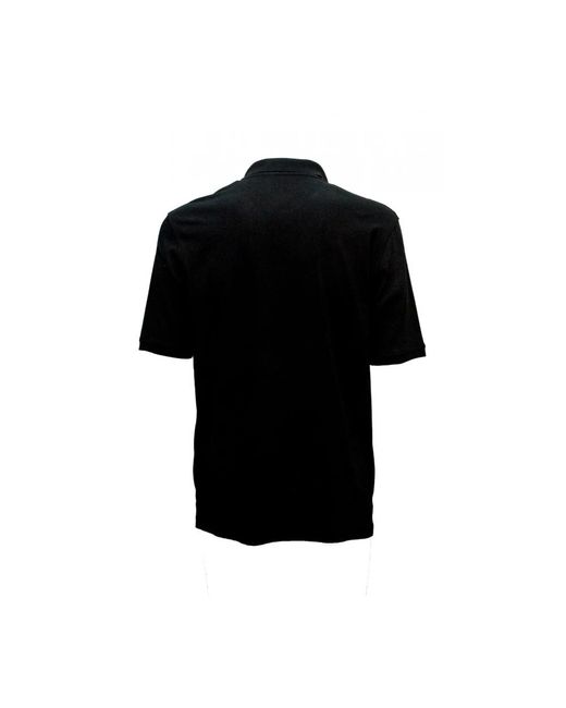 John Richmond Schwarzes baumwoll-polo-shirt ump24207p0 a8 in Black für Herren