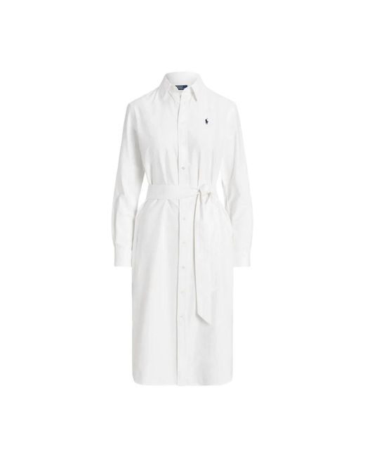 Shirt Dresses di Polo Ralph Lauren in White