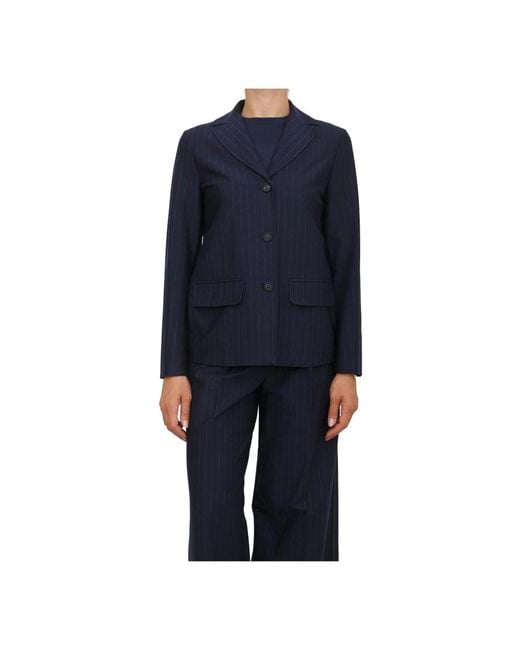 Max Mara Light Jackets in het Blue