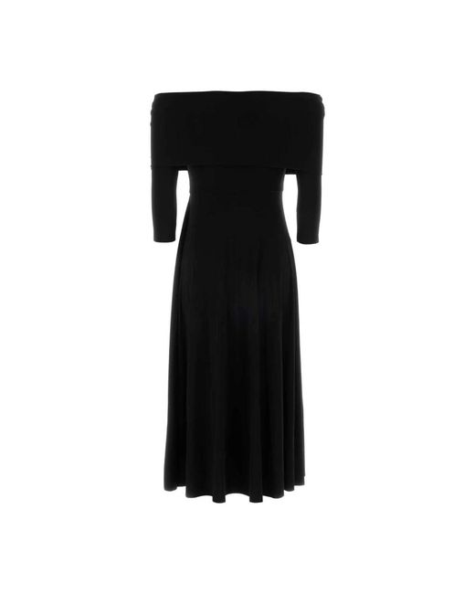 Norma Kamali Black Midi Dresses