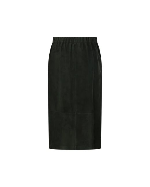 Max Mara Black Leather Skirts