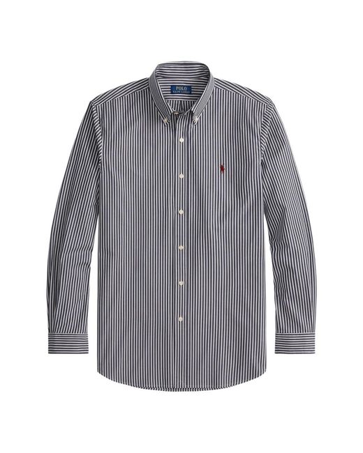 Ralph Lauren Logo Gestreept Shirt in het Blue voor heren