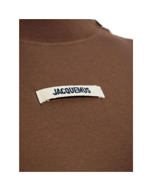 Jacquemus T-Shirt Met Logopatch in het Brown