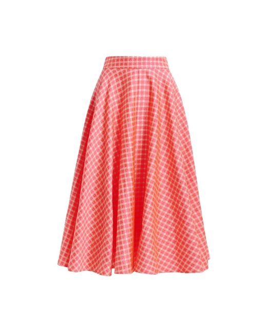 Gonna lunga a-line con tasche di Essentiel Antwerp in Red