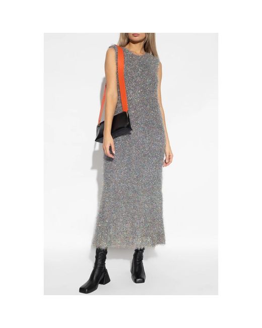 Jil Sander Gray Maxi Dresses