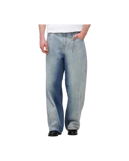 New Amsterdam Surf Association Blue Loose Fit Jeans for men