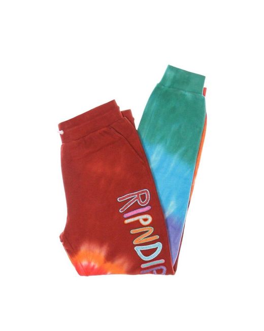 RIPNDIP Tie-Dye Trainingshose Herren in Red für Herren