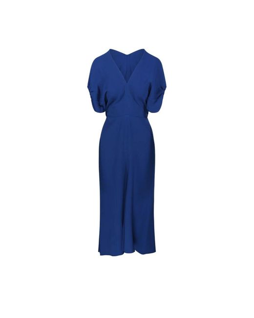 Victoria Beckham Blue Midi Dresses
