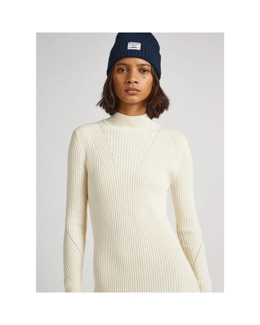 Pepe Jeans Natural Knitted Dresses