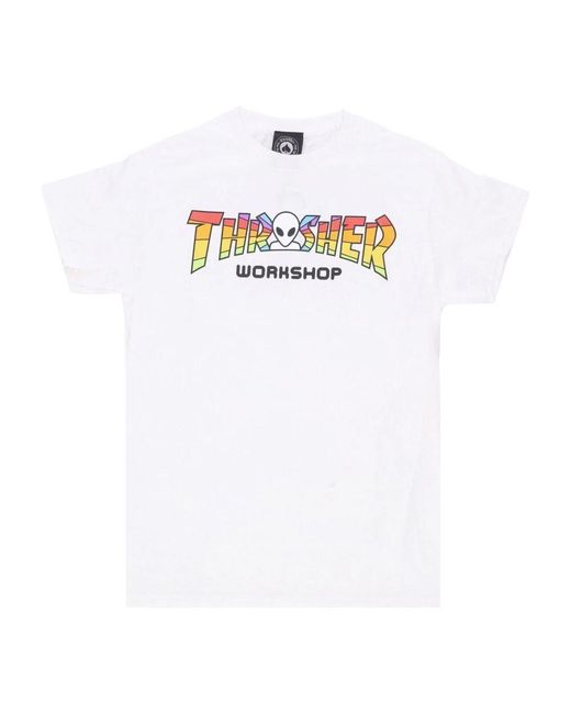 Thrasher Weißes Herren-Tee Mit Individuellem Logo in White für Herren