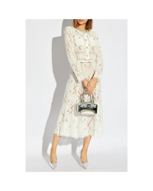 Self-Portrait Midi Dresses in het Natural