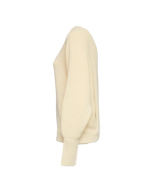 Victoria Beckham Natural Round-Neck Knitwear