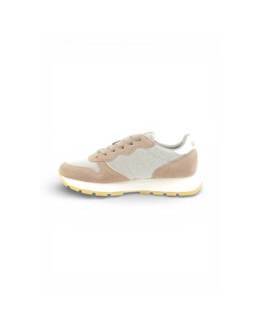 Sun 68 White Sneakers